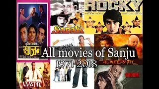ALL THE MOVIES OF SANJAY DUTT (SANJU)|1971 TO 2018| sanju.