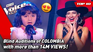 The MOST VIEWED Blind Auditions of The Voice Kids COLOMBIA 2021! 🥰 | Top 10