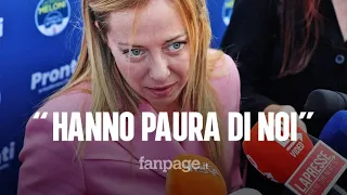 Meloni a Napoli: "Hanno paura di noi, se vinciamo è finita la pacchia"