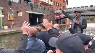 WE’RE BIRMINGHAM CITY: Blues fans on the boat to West Brom