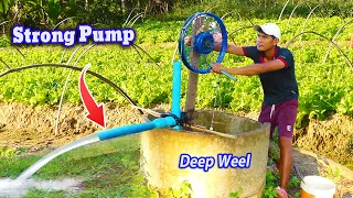 Amazing Water wheel pump from deep weel | Easy pump the water without electricity