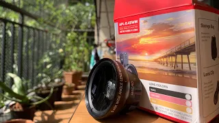 Apexel 2 in1 0.45x Wide Angle + 12.5x Macro SmartPhone Lens