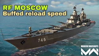 Modern Warships: Battleship RF MOSCOW Buffed Reload speed of Armaments.