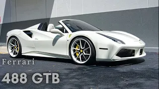 Crazy Ferrari 488 GTB | Insane V8 | Pearl White