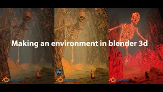 making an environment in blender 3d| 03 | Blender 3.5 | Photoshop | Wolf73