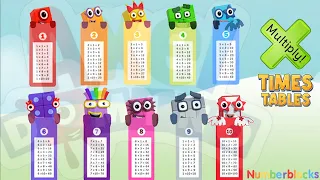 Numberblocks Multiplication Table 1 to 10