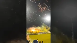 AEK Larnaca Ultras on Fire at Match against Paphos #aek#aeklarnaca#larnaca#larnaka#ultras#paphos
