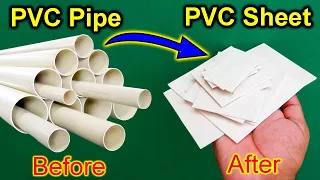 How To Make PVC Pipe Sheet At Home | PVC Flat Sheets From PVC Pipe | PVC Sheet Cutting | PVC Sheet