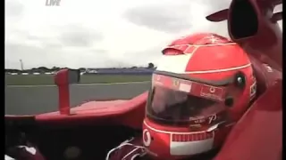 F1 Silverstone 2005 FP1   Michael Schumacher Onboard Action