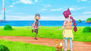 Koharu meets Serena in Pokemon Journeys Epi 105 || Sylveon and Eevee || Pokemon Contest ||