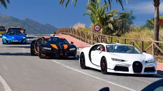 EPIC Supercars in Marbella 2023 (x2 Chiron SS, Stirling Moss, Sian Roadster, Speedtail, Porsche 935,