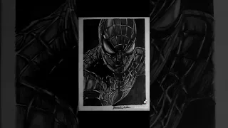 My new black and white Spider-Man drawing!! #art #spiderman #marvel #drawing #realistic #superhero