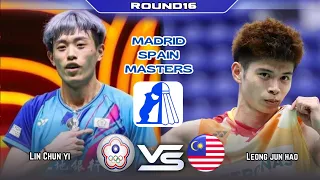Leong Jun Hao Vs Lin Chun Yi| Madrid Spain Masters 2024 Badminton | MS