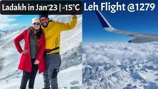 -15° Mein Pohoche Leh | Lucknow to Leh in January | 1279 mein Delhi to Leh Flight |  Ladakh 2023