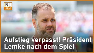 FC Energie Cottbus | Präsident Sebastian Lemke nach der Relegationsniederlage gegen Unterhaching