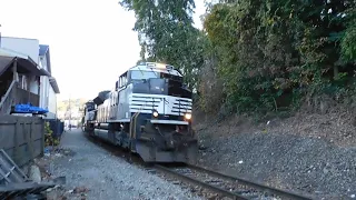 NYS&W SU-99 with double SD70M-2s screams around the curve