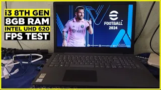 Efootball 2024 Game Tested on Low end pc|i3 8GB Ram & Intel UHD 620|Fps Test|