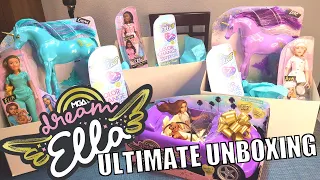 DREAM ELLA Ultimate Unboxing!! Career Doll, Color Change Surprise, Unicorn, & Cruiser!