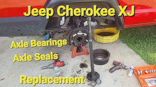 Rear Axle Bearings and Seals Replacement Jeep Cherokee XJ #jeepxj