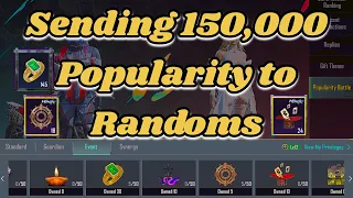 Sending 150,000 Free Popularity to Randoms #bgmi #pubgmobile