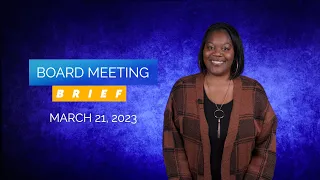 Board Meeting Brief - March 21, 2023