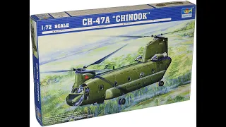 Unboxing Trumpeter's CH-47A Chinook in 1/72 Scale