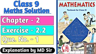 Ncert Class 9 Maths Exercise 2.2 | Question number 1 | Chapter 2 Polynomials | Md Sir Class 9