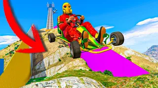 MEGA RAMPA NATURAL CON UN KART !! *INCREIBLE* GTA V ONLINE