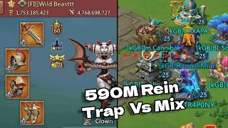 590M Rein Trap Vs Mix Attacks! Is This A Viable Build For F2p? Lords Mobile.