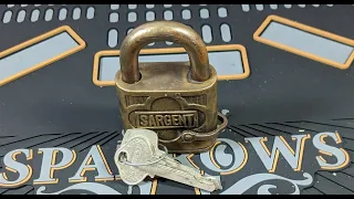 ∅ Picks Beautiful Old Sargent Padlock with Grandmaster Keys (90)