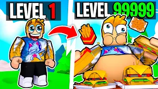 Becoming The BIGGEST and FASTEST in Roblox Fat Race Clickers