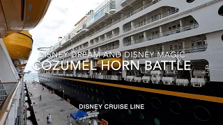 Disney Cruise Line Dream and Magic Horn Battle in Cozumel January 14 2024