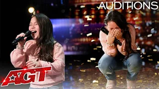 Golden Buzzer 10 Year Old Roberta Battaglia Sings Lady Gaga's Shallow   America's Got Talent