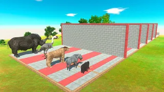 Prehistoric Mammals of Different Sizes in a Block Race - Animal Revolt Battle Simulator