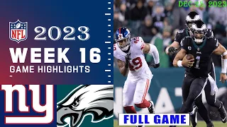New York Giants vs Philadelphia Eagles Week 16 FULL GAME 12/25/23 | NFL Highlights Today