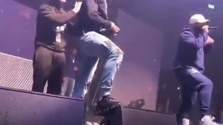 Drake performs  Money In The Grave at DaBaby ’s show in Toronto.