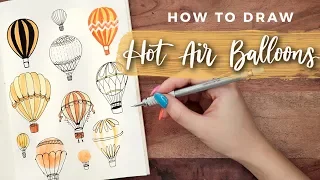 How to Draw Hot Air Balloons! | DOODLE WITH ME + Tutorial!