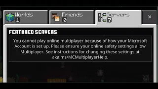 Fix Minecraft Error You Cannot Play Online Multiplayer Because Of How Your Microsoft Account Is Set