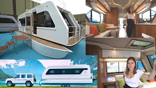 Wohnwagen 2023 und Tinyhouse und Luxusyacht IN EINEM! 3,5t! 3 ZKDB! 40qm! Dachterrasse! Sonnendeck!