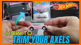 (Wheel swap) How to trim your HOT WHEELS axles the easy way!!!