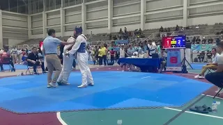 Taekwondo Copa de la Amistad Veracruz 2024, semifinal, -87kg, peto azul (Rodolfo)