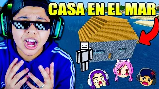 24 HORAS EN UNA CASA EN EL MAR EN MINECRAFT con EL TEAM 🏠😱 | Lo perdemos todo... | Pathofail