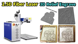 3D STL photo relief engraving 2.5D JPT 50w fiber laser marking machine 3D coins 3D pictures 3D mold