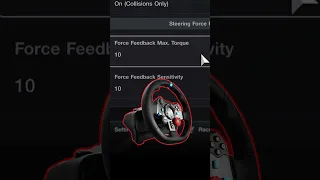 How to Setup the Best Force Feedback Settings for your Steering Wheel in Gran Turismo 7 #short