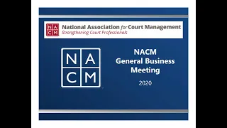 NACM Virtual Business Meeting   Jul 15, 2020