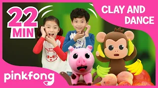 The Penguin Dance and more | Clay and Dance | +Compilation | Pinkfong Songs for Children