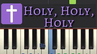 Easy Piano Tutorial: Holy, Holy, Holy with free sheet music