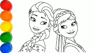 Drawing Elsa and Anna from the FROZEN series