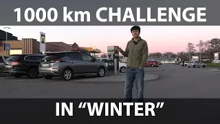 Nissan Leaf 1000 km challenge in winter