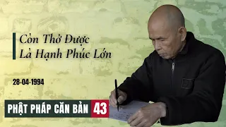 Còn Thở Được Là  Hạnh Phúc Lớn [Phật Pháp Căn Bản 43]  TS Thích Nhất Hạnh(28-04-1994, XH, LM)